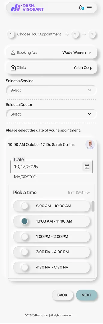 Patient — Sarah Collins