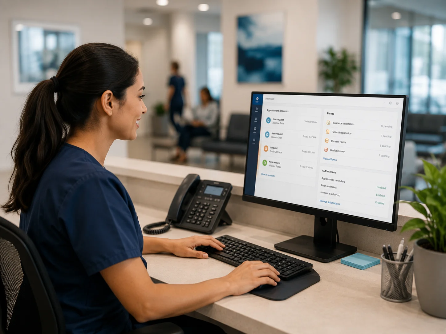 AI-generated call summary showing patient intent and next steps