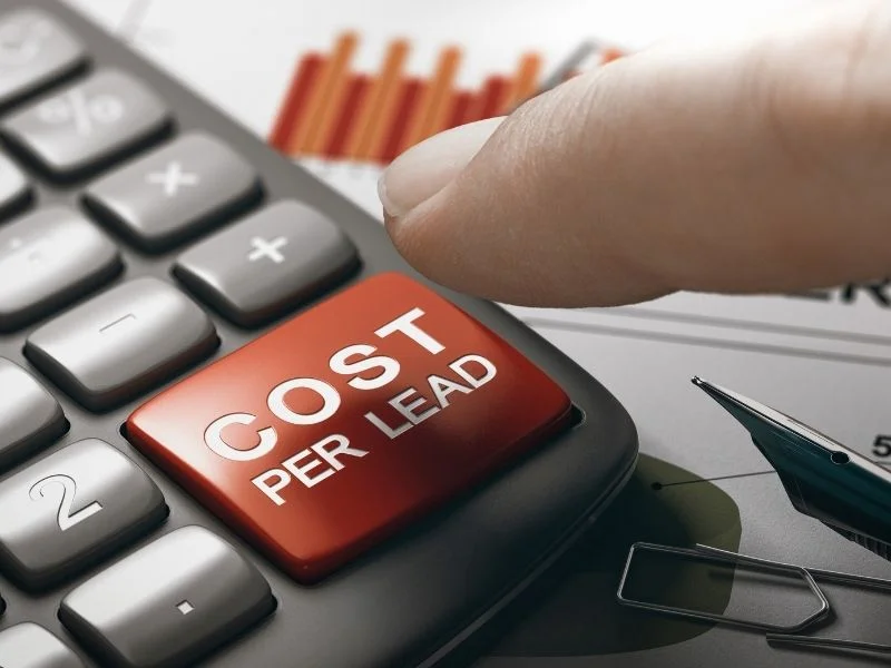 Calculator with a cost per lead key