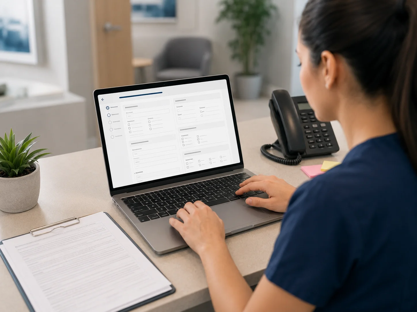 Patient inquiries categorized by appointment billing and rescheduling intent