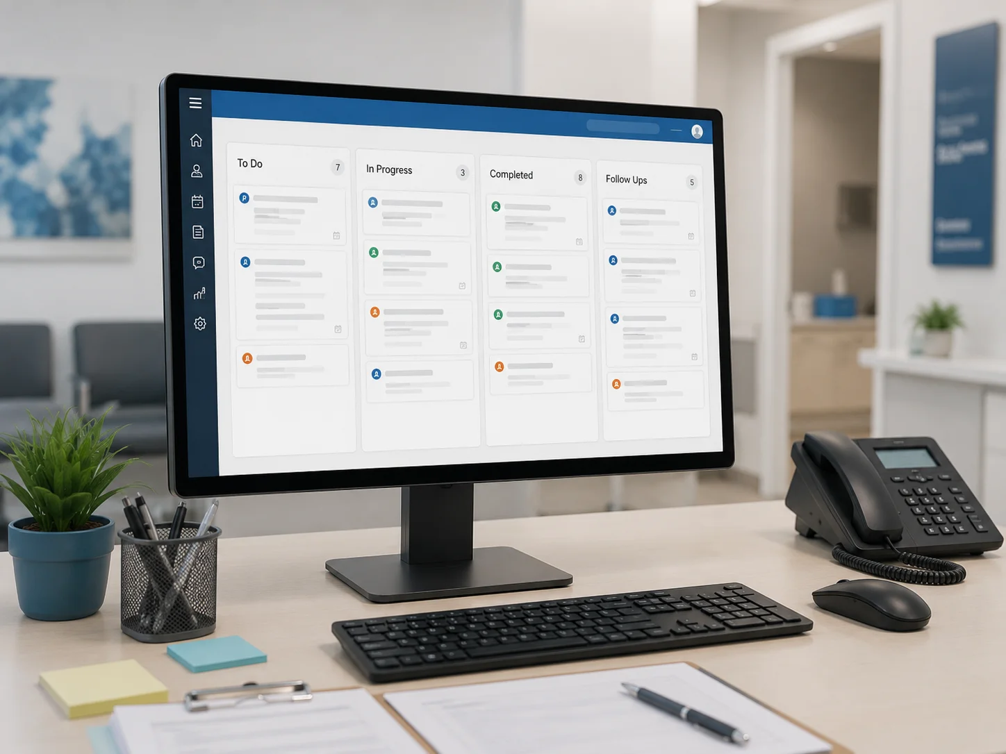 AI search interface displaying healthcare clinic information